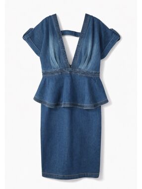 L'ATISTE | Denim Peplum Dress